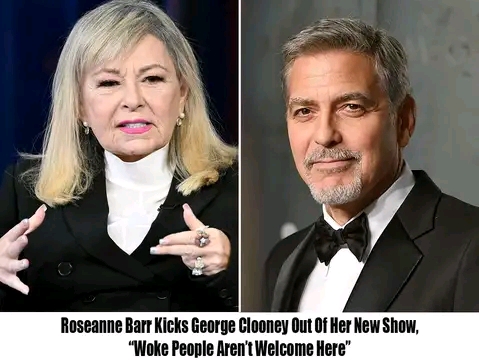 Roseanne Barr and George Clooney