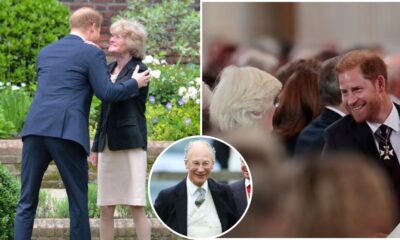 Prince Harry at Lord Robert Fellowes burial