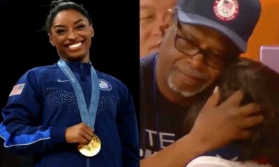 Simone Biles and his father