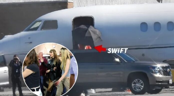 Taylor Swift arriving for Chiefs game