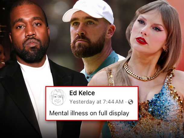 Kanye West, Travis Kelce and Taylor Swift