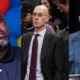 Shaquille O'Neal, Charles Barkley and Adam Silver