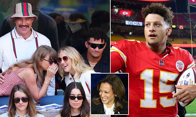 Taylor Swift, Travis Kelce, Brittany Mahomes and Patrick Mahomes