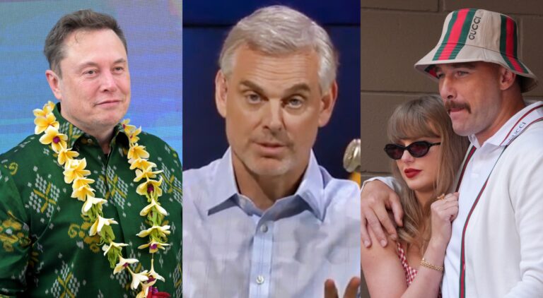 Taylor Swift, Travis Kelce, Elon Musk and Colin Cowherd