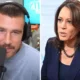 Travis Kelce and Kamala Harris