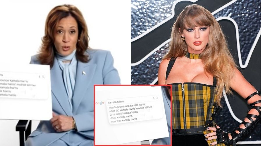 Taylor Swift and Kamala Harris